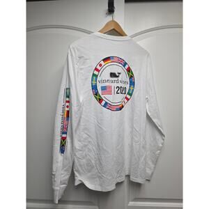 Vineyard Vines 2020 Flags Men’s White Long Sleeve Shirt Size Medium BNWT
